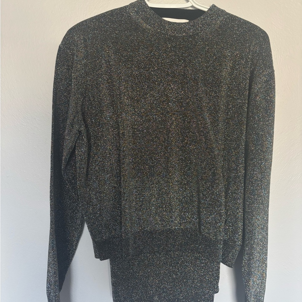 Lanvin Sweater Pants SET w/ Metallic Shimmer - Picture 2 of 9